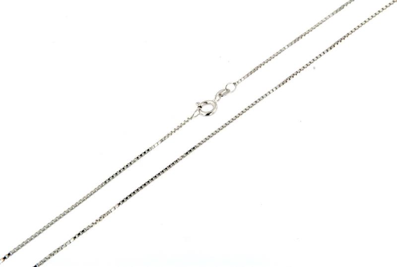 Catenina oro bianco 750/1000 maglia veneta - misura cm 46.5