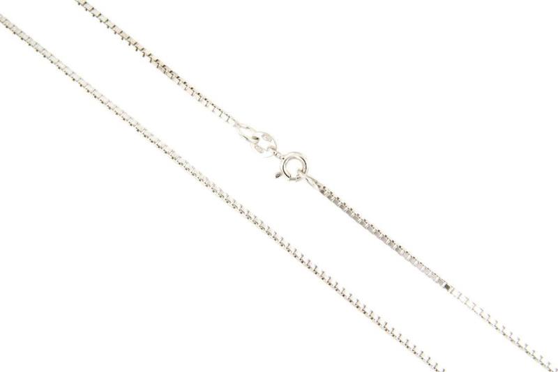 Collana oro bianco 750/1000  maglia veneta -  40 cm