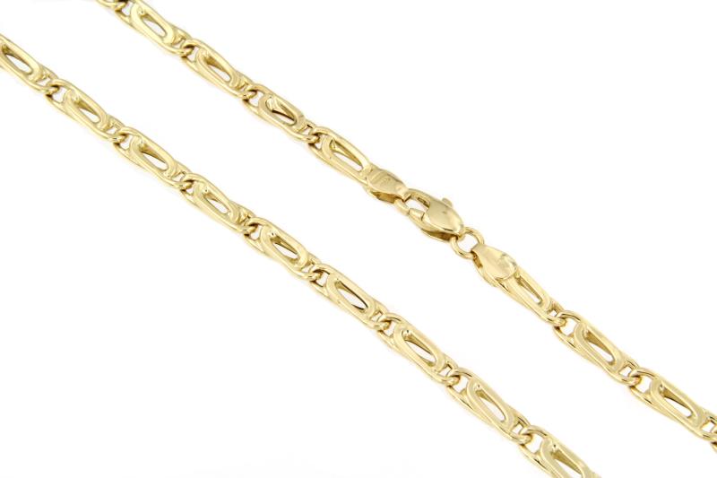 Collana oro giallo 750/1000 maglia grumetta doppia - cm 50.5