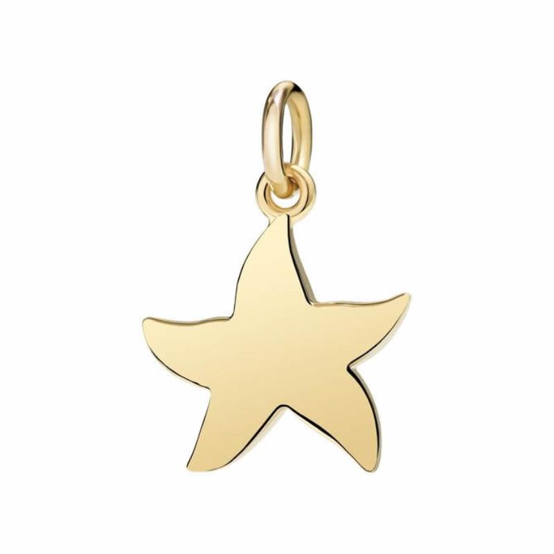 Ciondolo Stella Marina Hawaiiana 15-26mm - Placcato Oro Giallo Su Argento