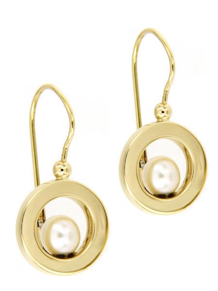 Orecchini A Perla D'Acqua Dolce 6.5mm In Oro Giallo 333 (8K) - NKlaus 9087 - Fatti In Germania